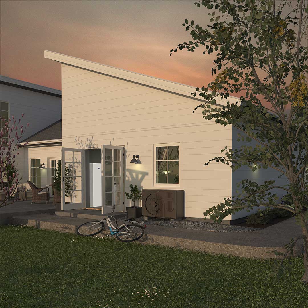 Qvantum QE frånluftsvärmepump in laundryroom